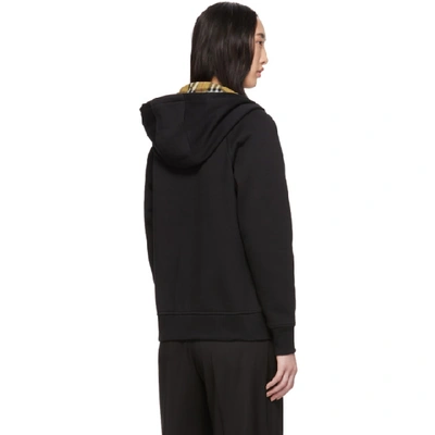 Shop Burberry Ssense Exclusive Black Raglan Hoodie