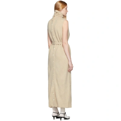 Shop Lemaire Beige Tube Dress In 232 Oatmeal