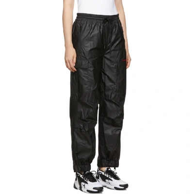 Shop Alexander Wang Black Pleather Chynatown Track Pants In 001 Black