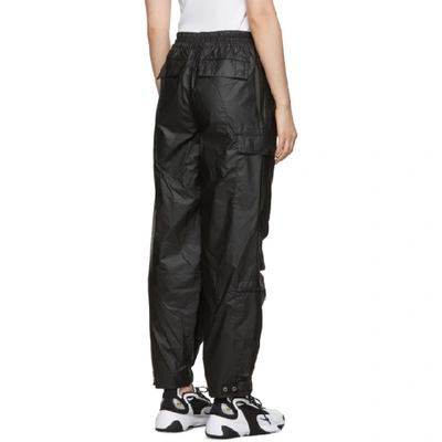 Shop Alexander Wang Black Pleather Chynatown Track Pants In 001 Black