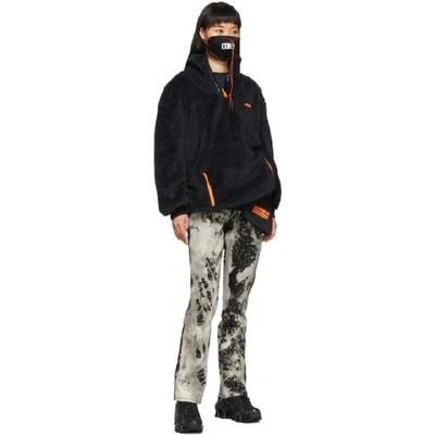 Shop Heron Preston Black Oversized Fire Fleece Sweatshirt In Blk/multi