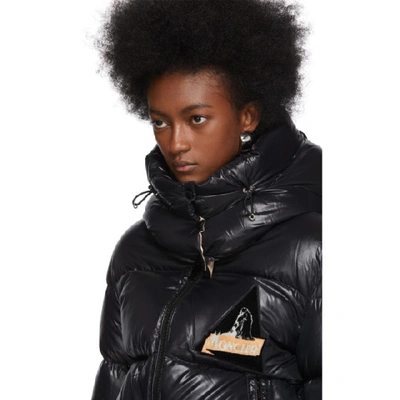 Shop Moncler Black Down Wilson Jacket In 998 Charcoa