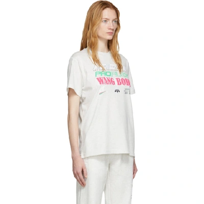 Shop Adidas Originals By Alexander Wang Grey Graphic T-shirt In Lgh