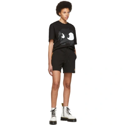 Shop Mcq By Alexander Mcqueen Mcq Alexander Mcqueen Black Mcq Swallow Mad Chester Boyfriend T-shirt In 1010 Darkbk