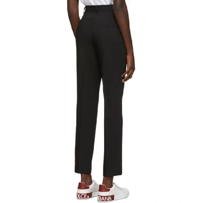 Shop Dolce & Gabbana Dolce And Gabbana Black Straight Trousers In N0000 Black