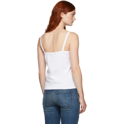 Shop Amo White Scallop Camisole In 051 White