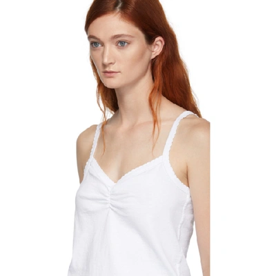 Shop Amo White Scallop Camisole In 051 White