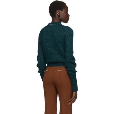 Shop Chloé Chloe Green Alpaca And Silk Sweater In 3k6 Teal