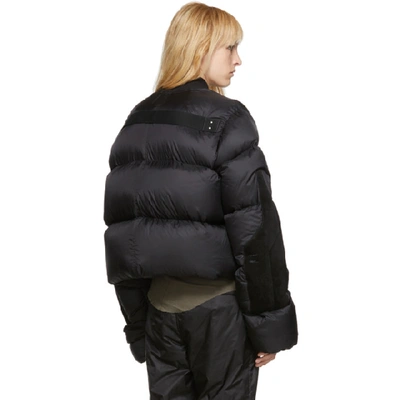 Rick Owens Cropped Puffer Jacket In 09 Black | ModeSens