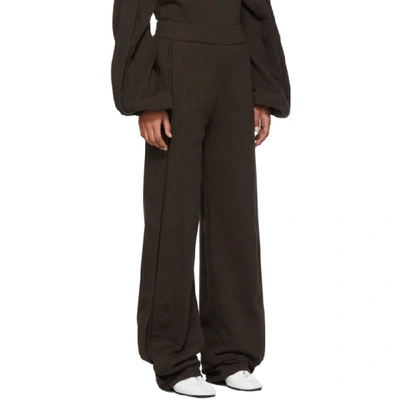 Shop Lemaire Brown Fleece Lounge Pants In 489 Chocola