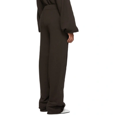 Shop Lemaire Brown Fleece Lounge Pants In 489 Chocola