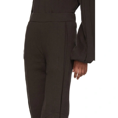 Shop Lemaire Brown Fleece Lounge Pants In 489 Chocola