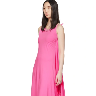 Shop Vetements Pink Lingerie Wrap Dress In Fluo Pink
