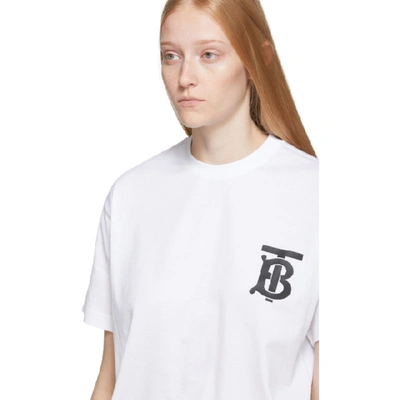 Shop Burberry Ssense Exclusive White Tb T-shirt