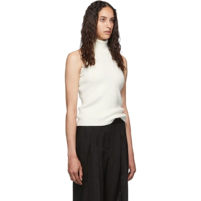 Shop Jacquemus White La Maille Baho Tank Top