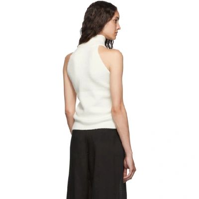 Shop Jacquemus White La Maille Baho Tank Top