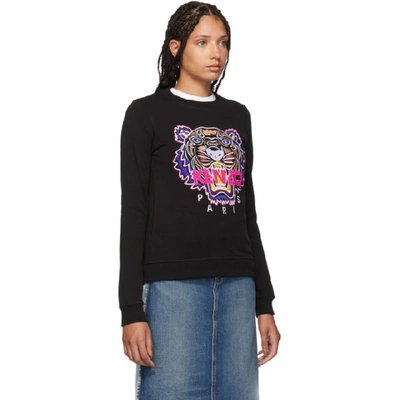 Shop Kenzo Black Classic Tiger Head Sweatshirt In 99 Black