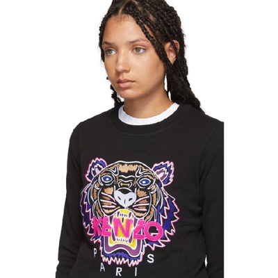 Shop Kenzo Black Classic Tiger Head Sweatshirt In 99 Black