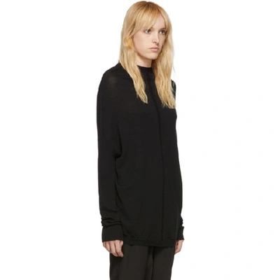 Shop Rick Owens Black Knit Crater Sweater In 09 Black
