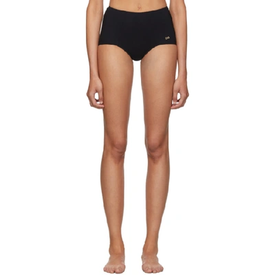 Shop Dolce & Gabbana Dolce And Gabbana Black High-rise Bikini Bottoms In N0000 Black