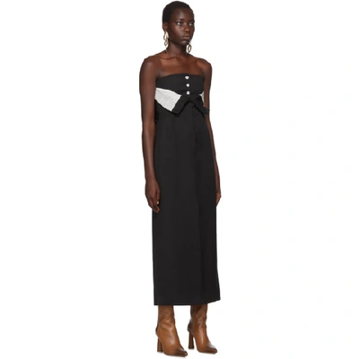 Shop Acne Studios Black Strapless Tuxedo Dress