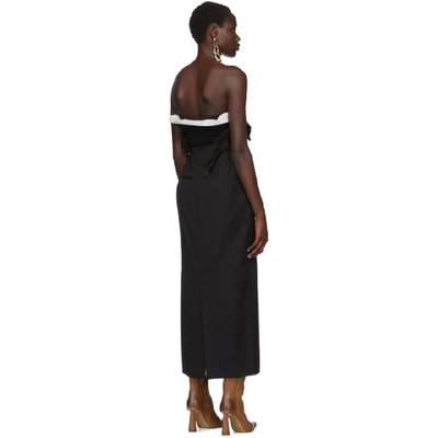 Shop Acne Studios Black Strapless Tuxedo Dress