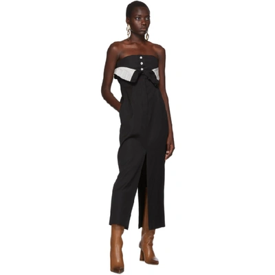 Shop Acne Studios Black Strapless Tuxedo Dress