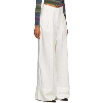 Shop Jacquemus Off-white 'le Pantalon Avignon' Trousers In Off White