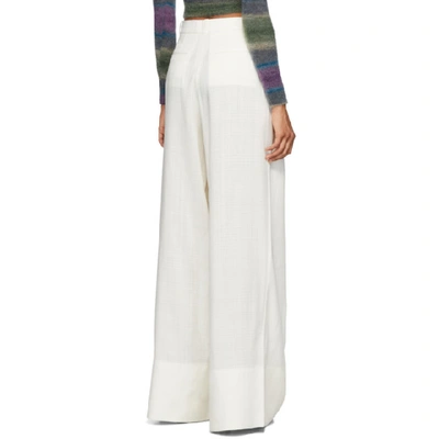 Shop Jacquemus Off-white 'le Pantalon Avignon' Trousers In Off White