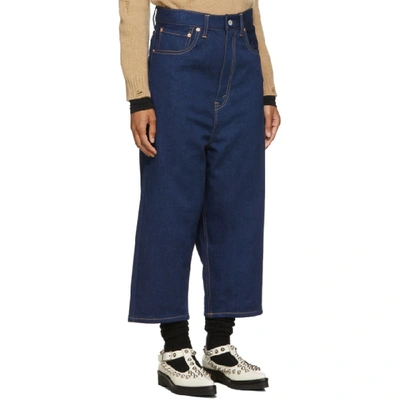 Shop Junya Watanabe Indigo Wide Jeans In 1 Indigo