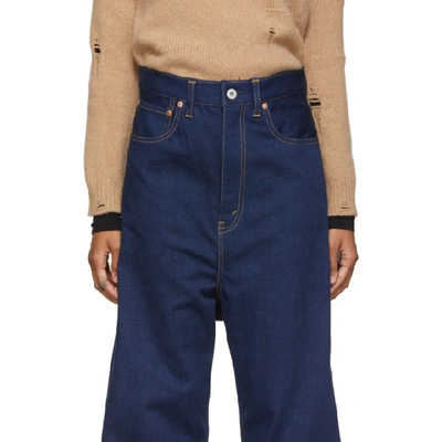 Shop Junya Watanabe Indigo Wide Jeans In 1 Indigo