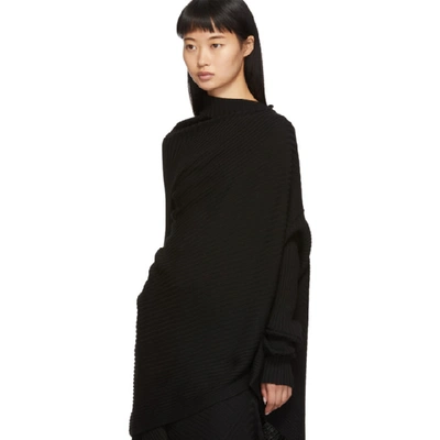 Shop Marques' Almeida Marques Almeida Black Draped Turtleneck