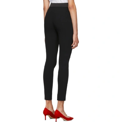 Shop Dolce & Gabbana Dolce And Gabbana Black Cady Leggings In N0000 Black