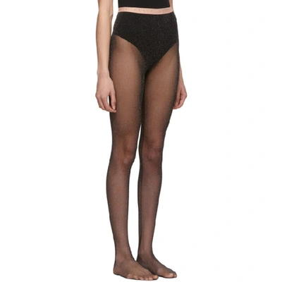 Shop Gucci Black Logo Band Tights