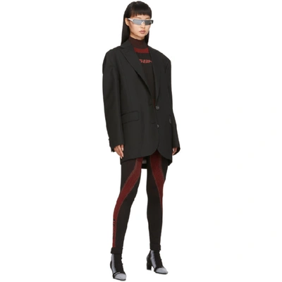 Shop Misbhv Ssense Exclusive Black And Red Active Turtleneck