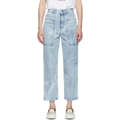 Shop Stella Mccartney Blue Straight Leg Jeans In 4010 Lightb