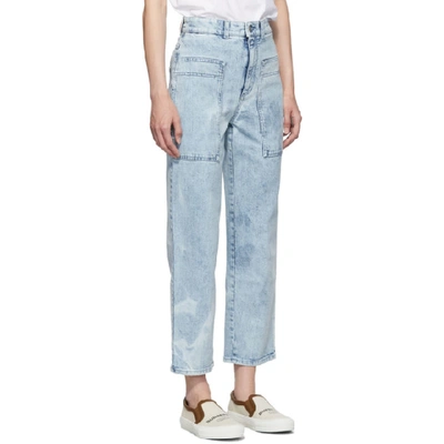 Shop Stella Mccartney Blue Straight Leg Jeans In 4010 Lightb