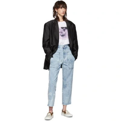 Shop Stella Mccartney Blue Straight Leg Jeans In 4010 Lightb