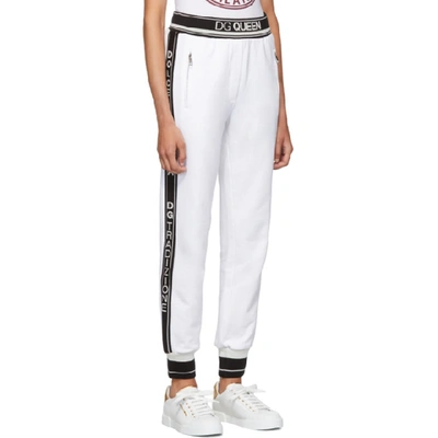 Shop Dolce & Gabbana Dolce And Gabbana White Queen Lounge Pants In W0800 White