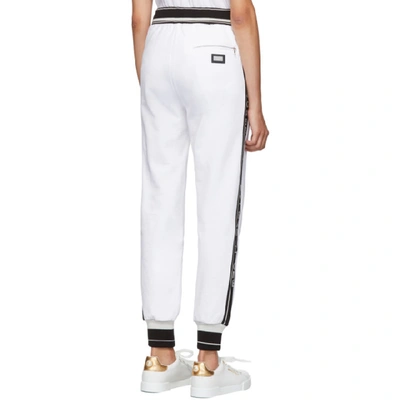 Shop Dolce & Gabbana Dolce And Gabbana White Queen Lounge Pants In W0800 White