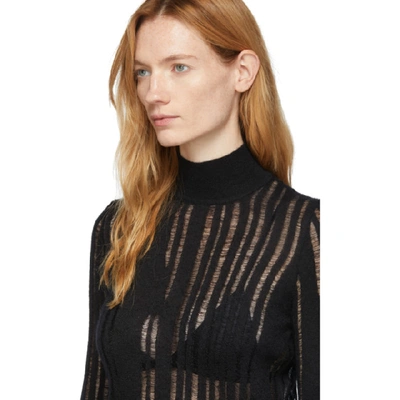 Shop Saint Laurent Black Rib Sweater In 1000 Black