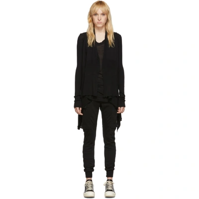 Shop Rick Owens Black Medium Wrap Cardigan In 09 Black