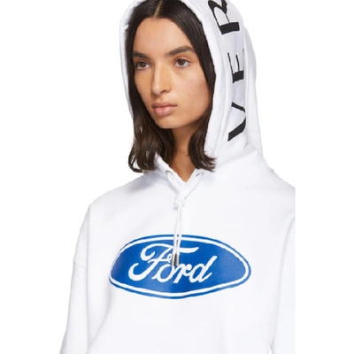 Shop Versace White Ford Edition Sports Hoodie In A001 White