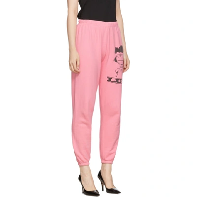 Shop Marc Jacobs Pink Peanuts Edition The Gym Lucy Lounge Pants In 650 Pink