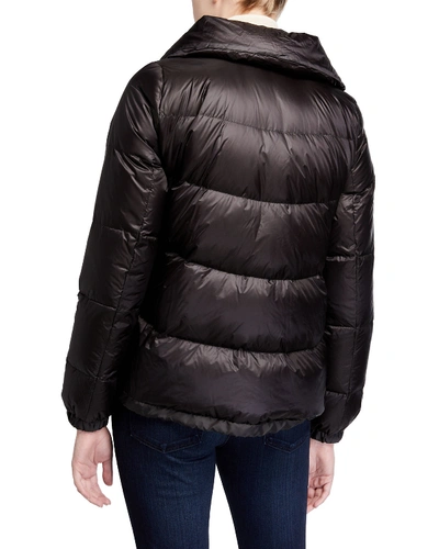 Shop Sacai Short Puffer Jacket In Black