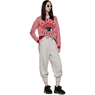 Shop Kenzo Pink & Red Eye Sweater In 33pink