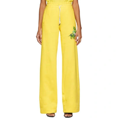 Shop Off-white Yellow Track Pants