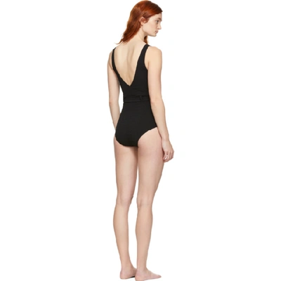 Shop Lisa Marie Fernandez Black Yasmin Belted One-piece Swimsuit