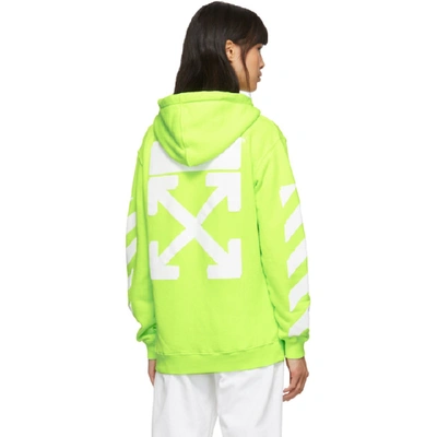 Shop Off-white Yellow Diag Hoodie