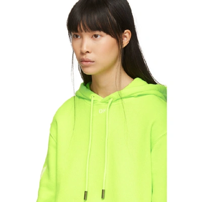 Shop Off-white Yellow Diag Hoodie